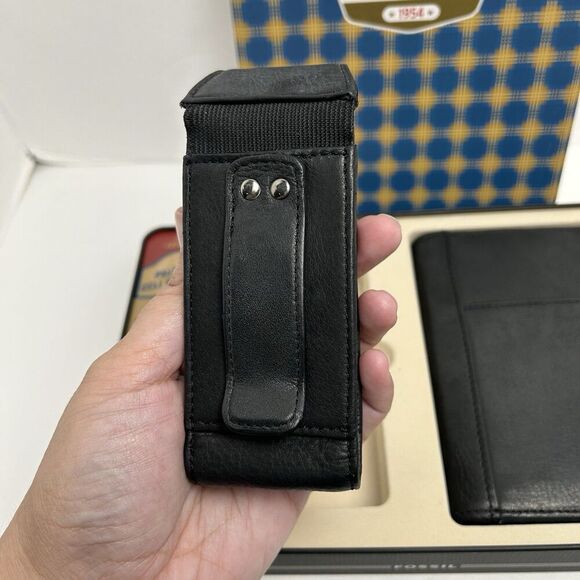 New fossil Phone Case Palm Pilot Case Set Vintage Y2K 100% Leather Rare - Picture 3 of 8